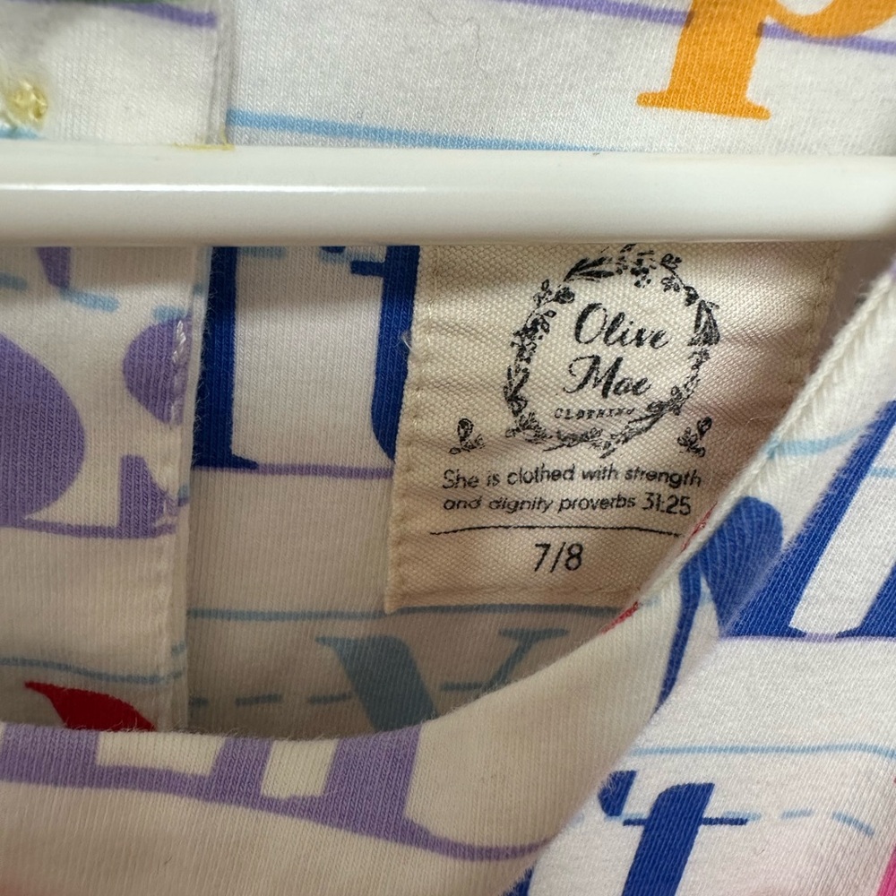 Olive Mae school rainbow Alphabet Kids Dress perfect for first day of school - Picture 7 of 7